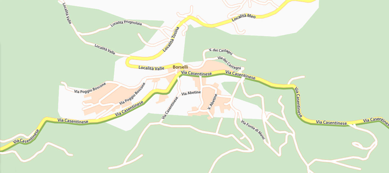 Mappa del territorio di Borselli